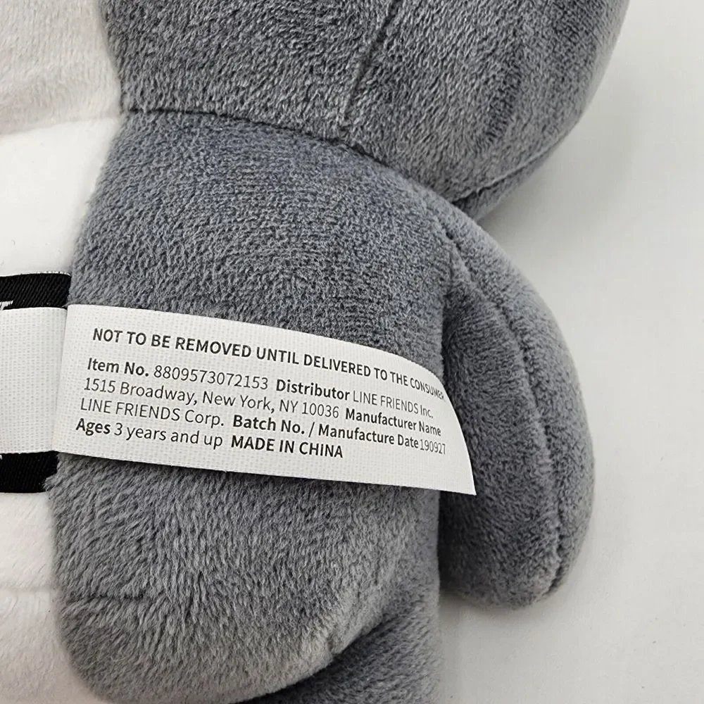 BT21 Van Plush BTS Korean Boy Band Character K Pop Anime Doll Stuffed Gray White